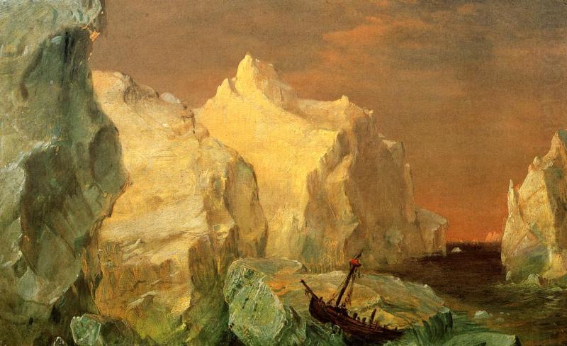 Frederic Edwin Church Icebergs and Wreck in Sunset china oil painting image